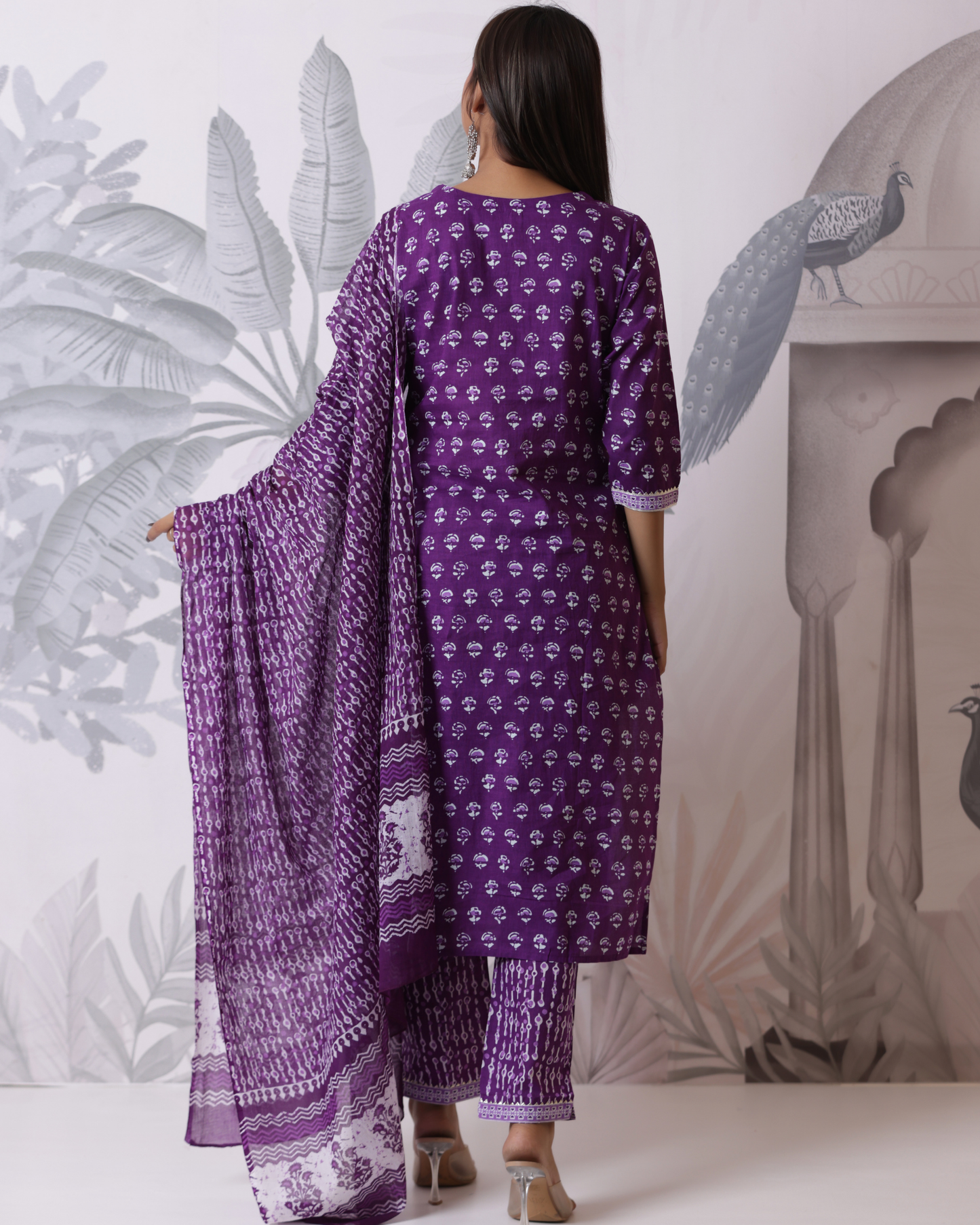 Pure Cotton Kurta With Pant & Dupatta