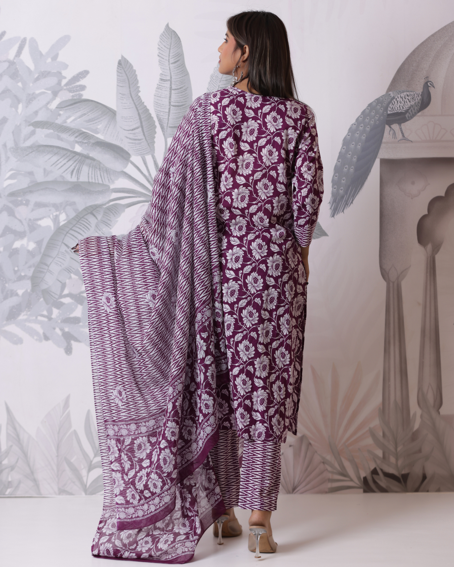 Pure Cotton Kurta With Pant & Dupatta