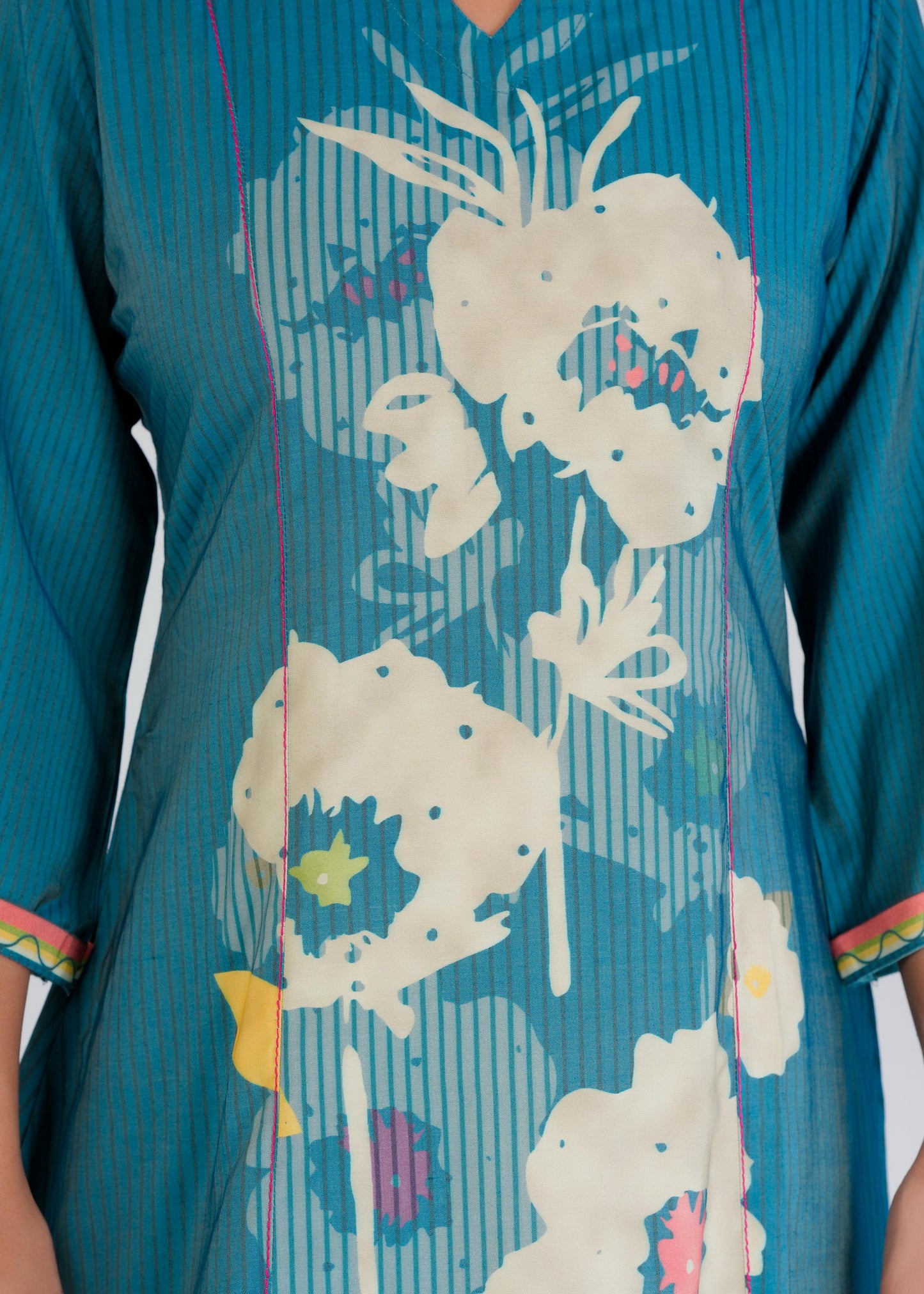 Floral Printed Regular Blue Top