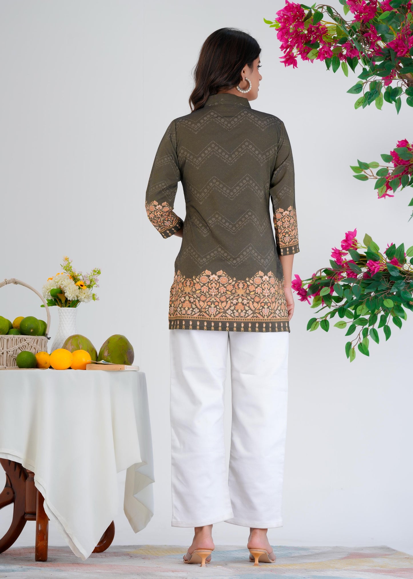 Floral Printed Regular Brown Top