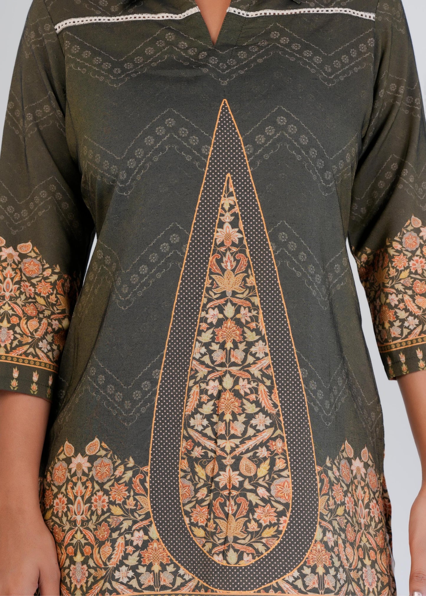 Floral Printed Regular Brown Top