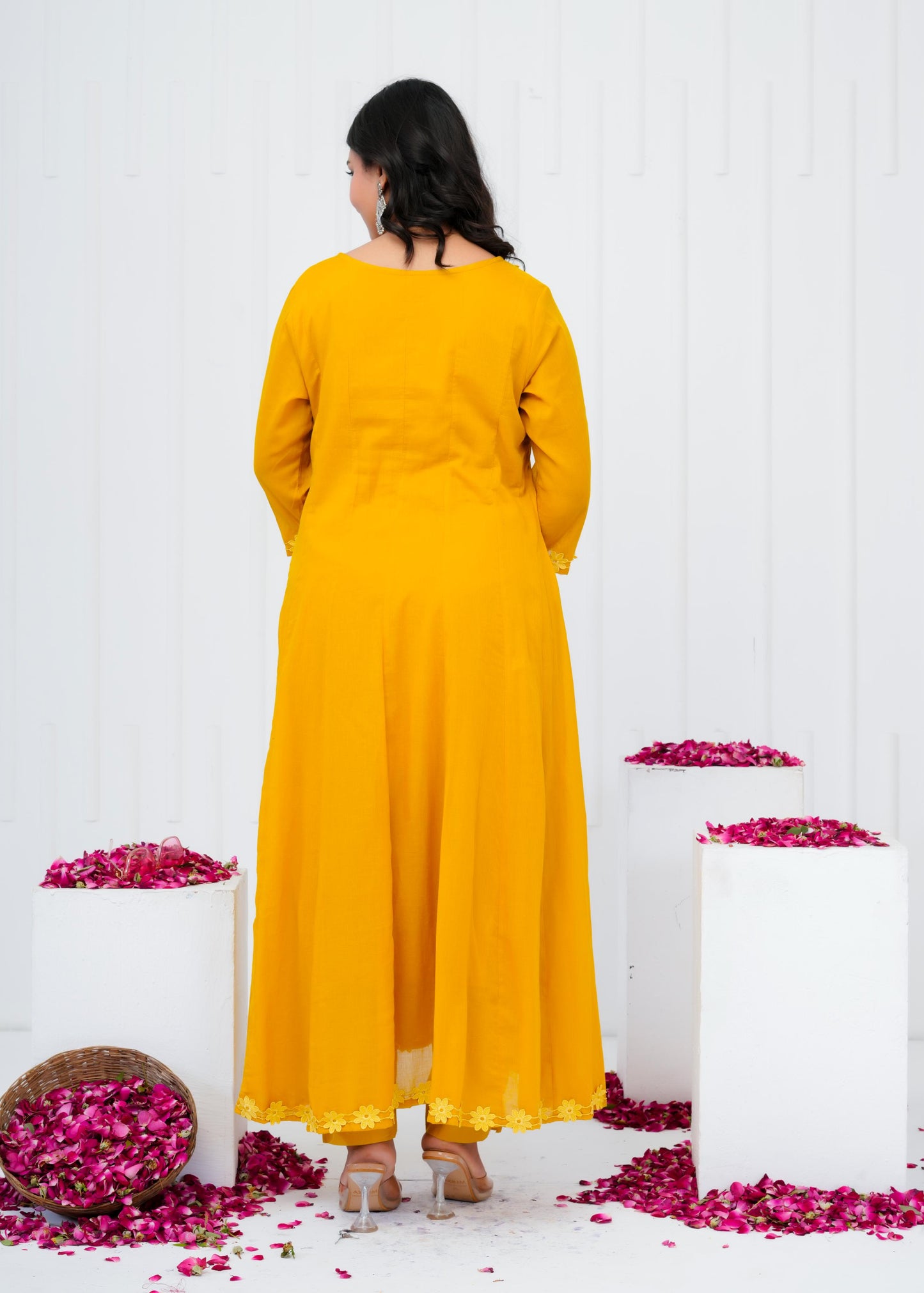 Pure Cotton Kurta With Pant & Dupatta