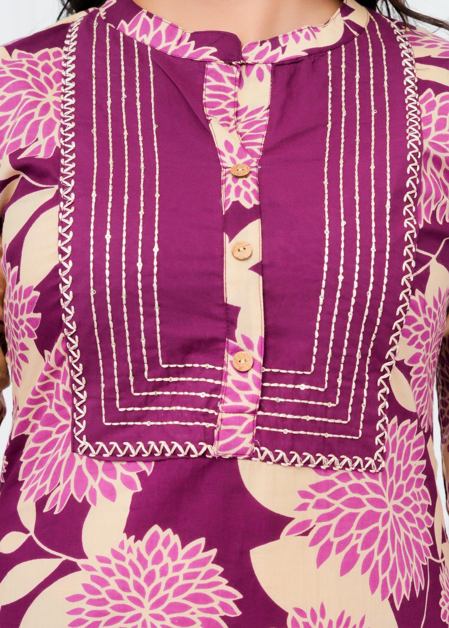 Pure Cotton Kurta With Pant & Dupatta