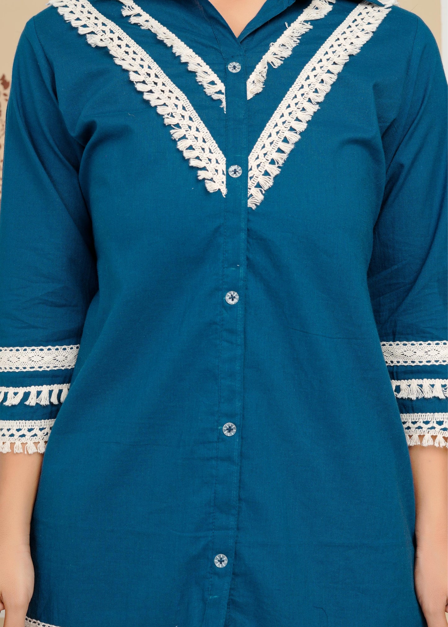 Women's , Yellow Cotton Blue Co-Ord Set, Night Suit Set