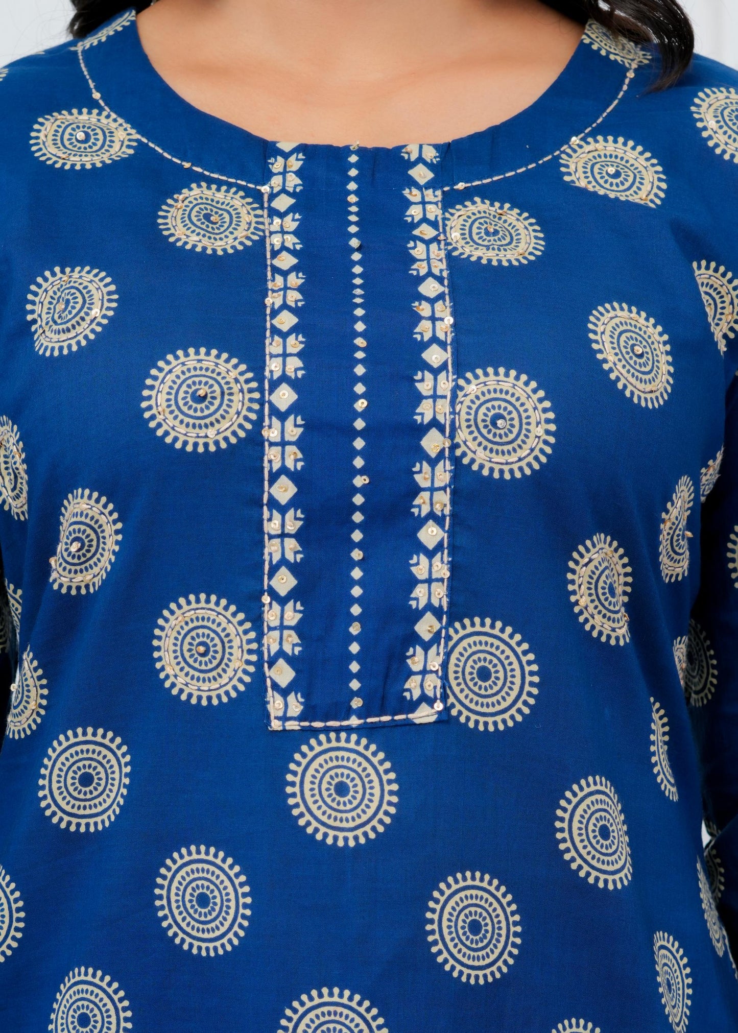 Pure Cotton Kurta With Pant & Dupatta