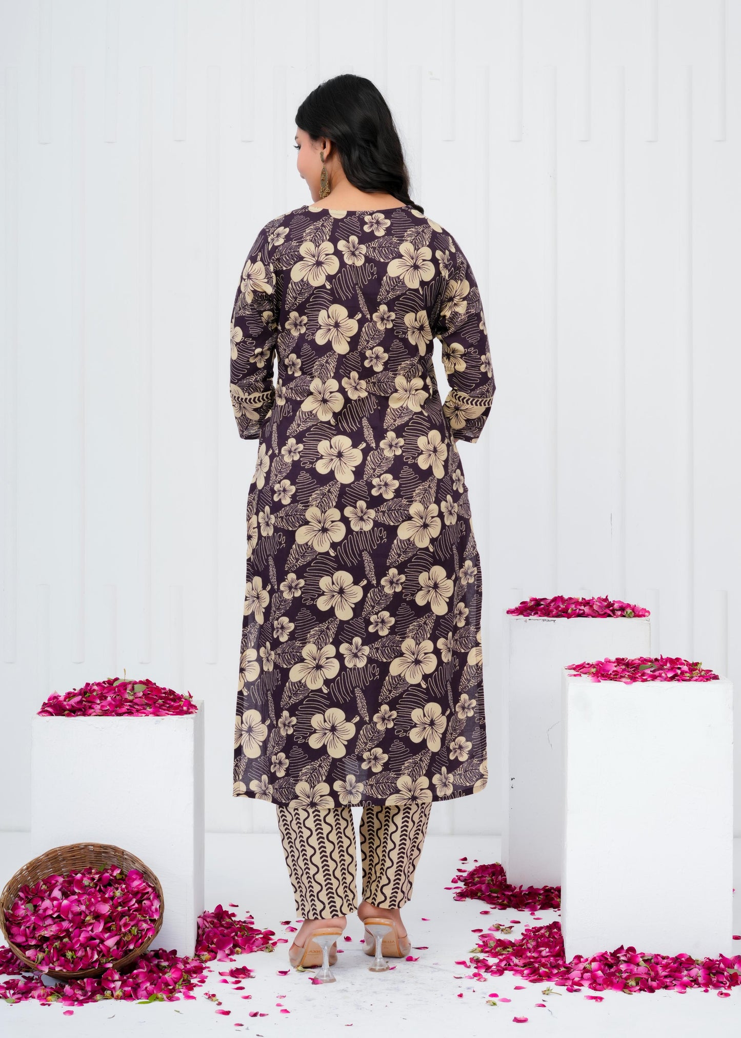 Pure Cotton Kurta With Pant & Dupatta