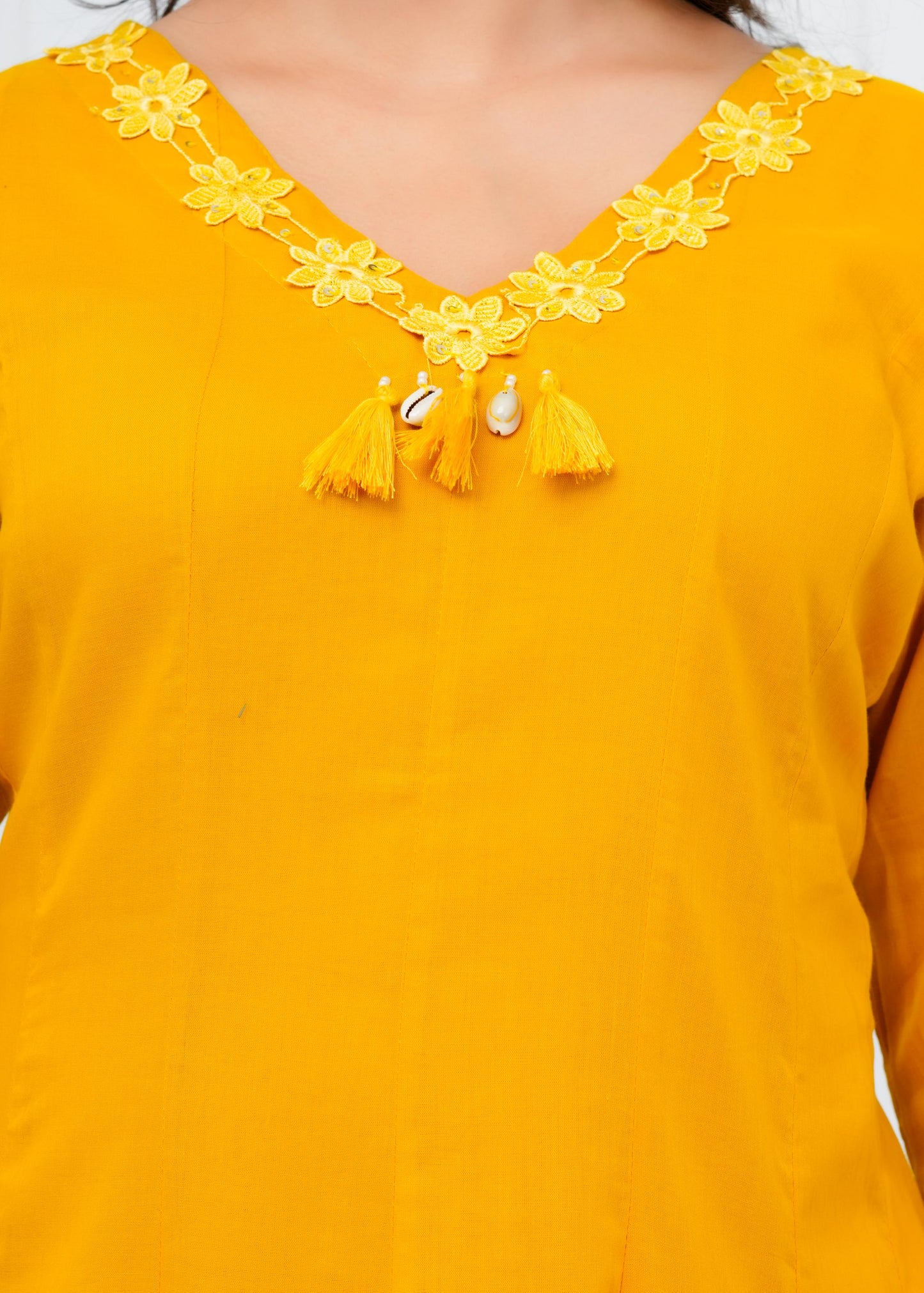 Pure Cotton Kurta With Pant & Dupatta