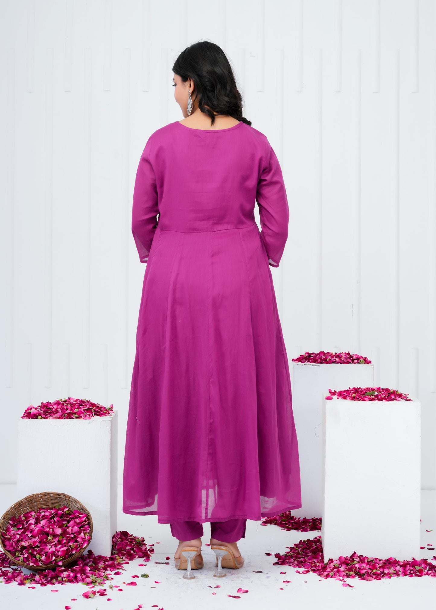 Pure Cotton Kurta With Pant & Dupatta