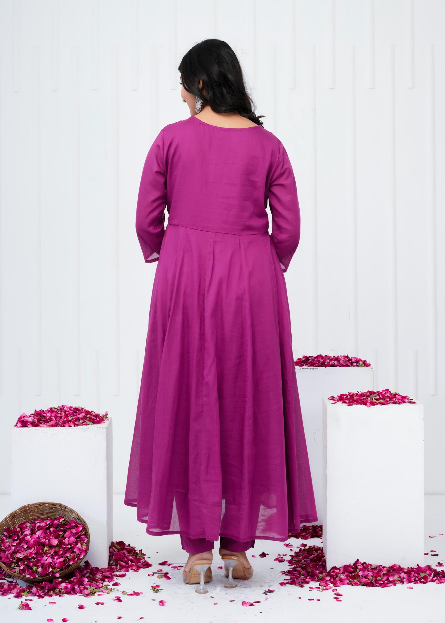 Pure Cotton Kurta With Pant & Dupatta
