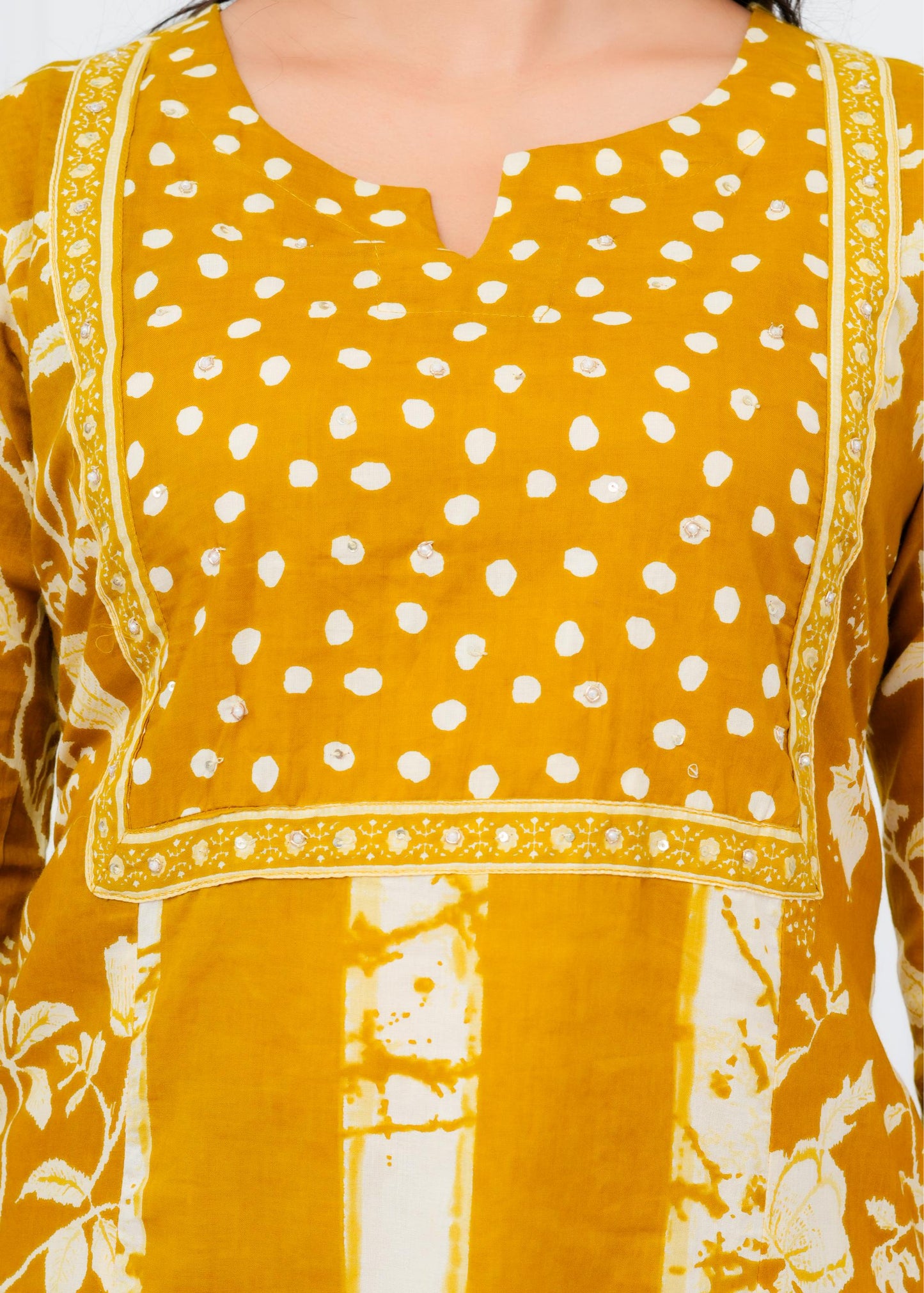 Pure Cotton Kurta With Pant & Dupatta