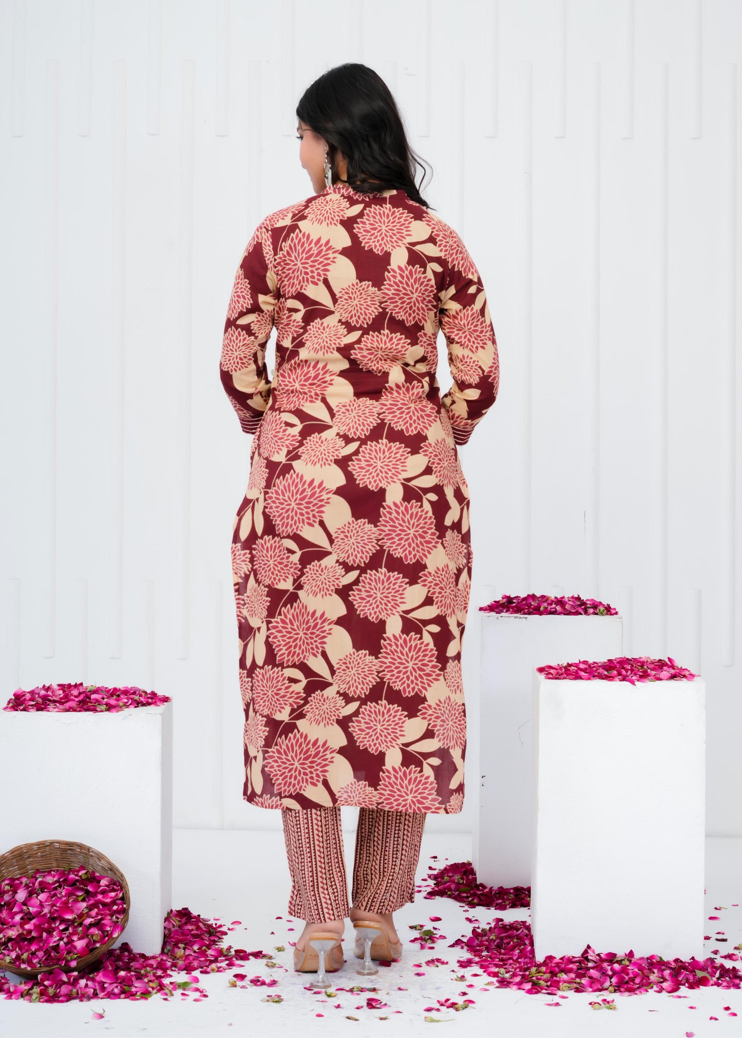 Pure Cotton Kurta With Pant & Dupatta